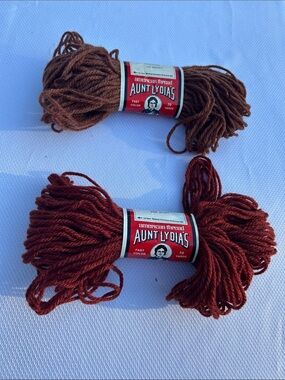 Vintage Cottagecore colors !  Yarn Skeins - Brown & Rust